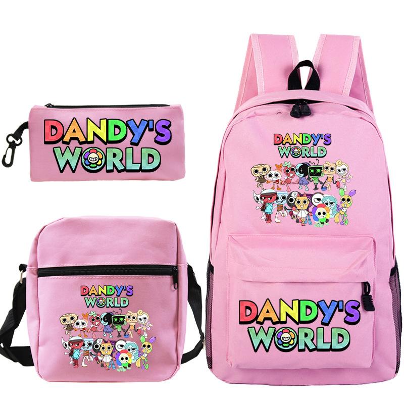 Dandy's World Game Merchandise Printed Primary and Secondary School Schoolbag Three-piece Popular Children's Backpack