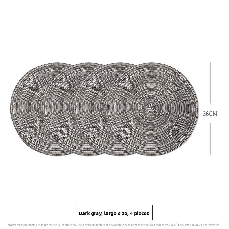 Nordic Style Round Fabric Coaster Set For Home Dining And Tea Cup Protection