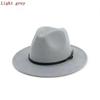 Men Fashion Simple Solid Color Vintage Wide Brim Hat Church Party Felt Jazz Cap Fashion Travel Hats Women Accessories Gifts