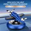 Rotating Solar Energy Powered Fighter Car Air Freshener Dashboard Decoration Accessories Perfume Airplane Fragrance Diffuser Men