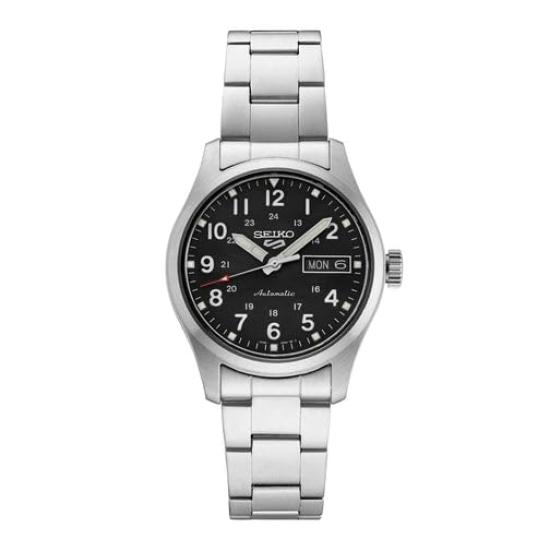 

SEIKO SRPJ81 Аналоговые Механические Часы Черные Серебристые Браслет из Нержавеющей Стали 100 м Водонепроницаемость Классические Механические Часы Мужские - Циферблат, - Водонепроницаемость,