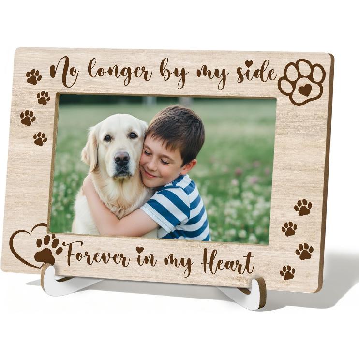 Dog Memory Memorial Gifts 4x6 Picture Frame, Dog Loss Sympathy Gifts Photo Frame, Pet Dogs in Loving Memory Picture Photo Frames 4"x6"for Desk