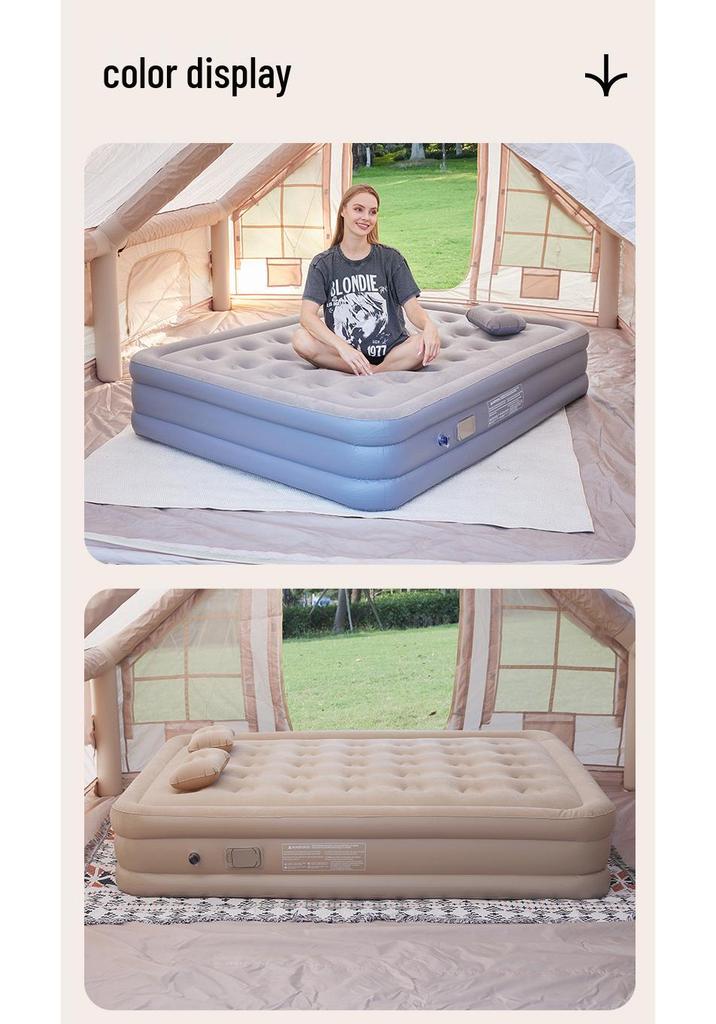 Double Person Outdoor Automatic Inflatable Mattress Tent - Moisture-Proof Sleeping Pad & Home Floor Mat