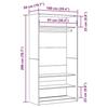 VidaXL Wardrobe Old Wood 100x50x200 Cm Engineered Wood 3318624