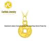 Shuibei 999 Fine Gold Slim Waist Necklace: 3D Hard Gold Women's Pendant Charm, Popular Live Broadcast Hot Seller.