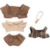 Niannyyhouse Plush Clothes Suit, Multicolor, Fits 10-20cm Plush, Dress-Up Accessory (Brown, 10-15cm)