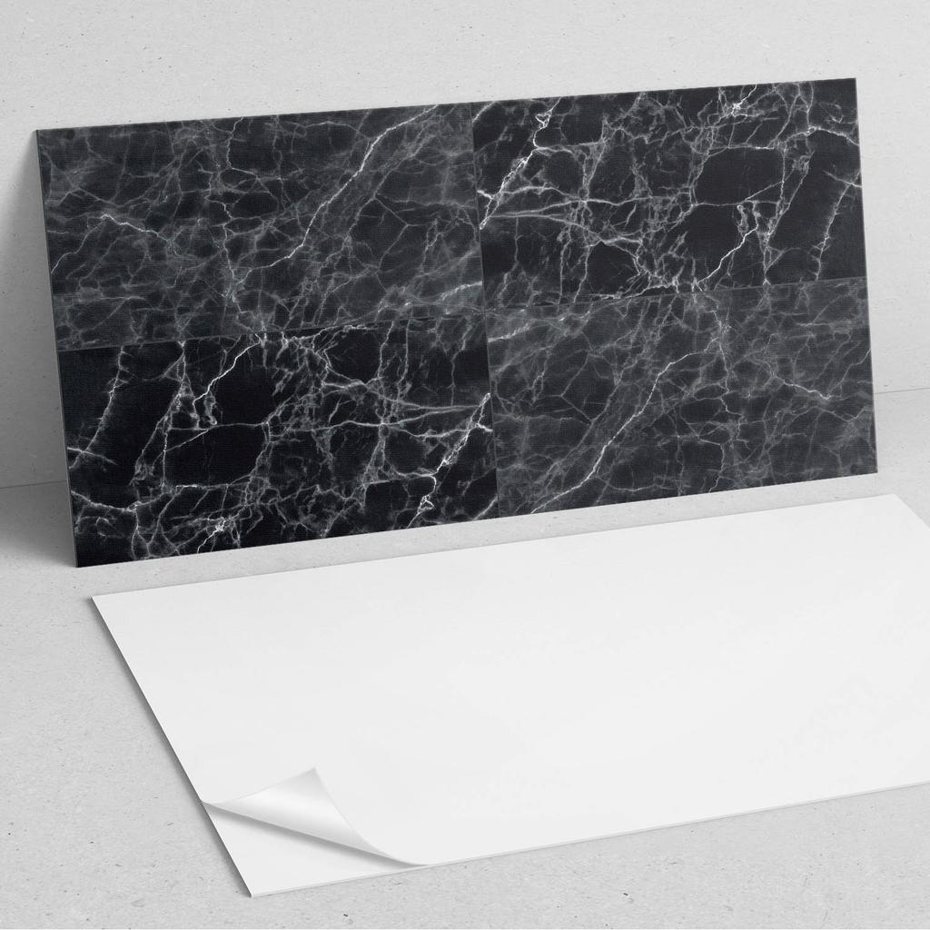 Naklejany Panel Dekoracyjny Do Szybkiej Odmiany Ściany 120X60 Cm Wzór Marmurowy Z Żyłkami
