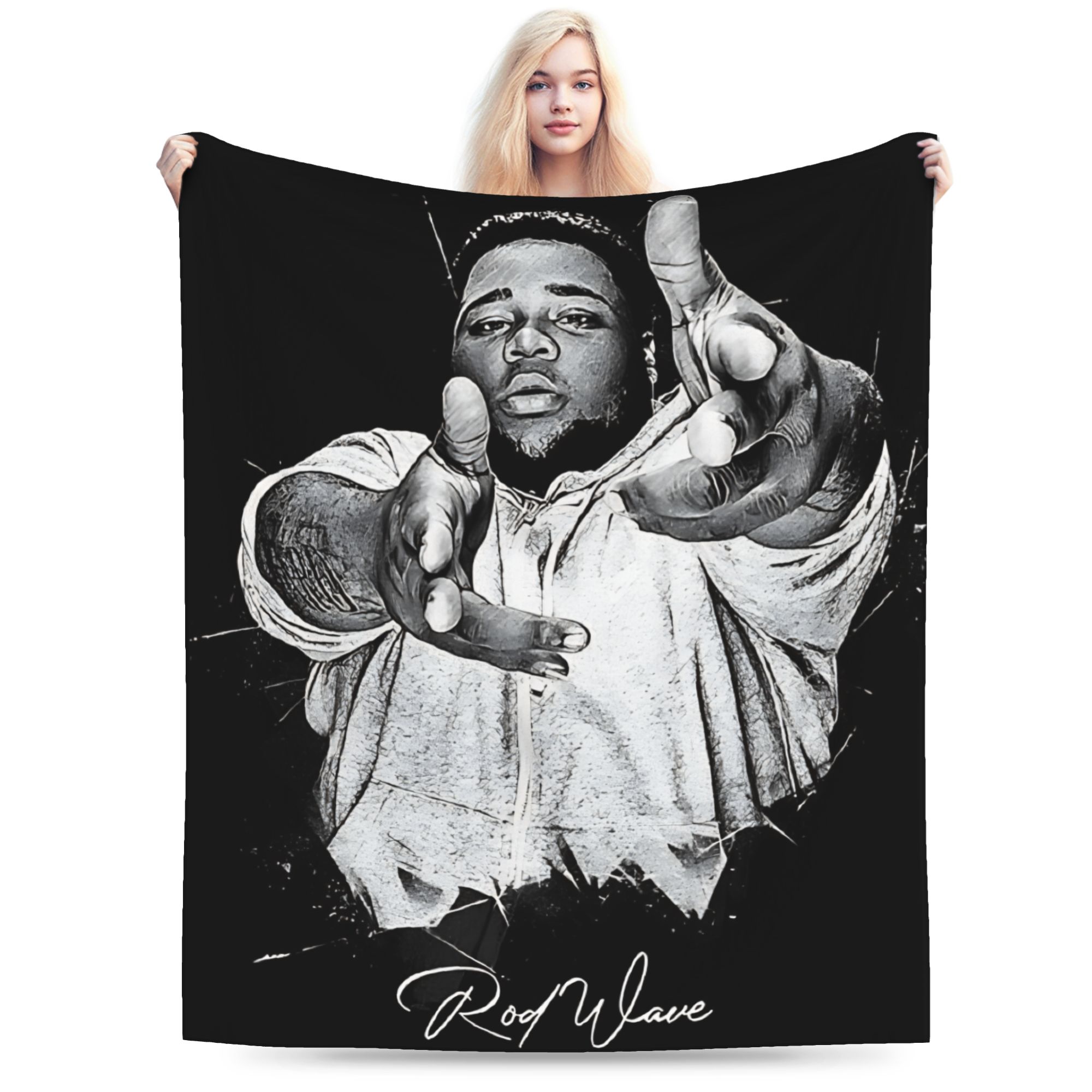 

Vintage Rod Wave Tour Beautiful Mind Strong Vicoe Plush Blankets Girls Boys Throw Blanket For Bedroom Super Soft Bedspread 70x100cm