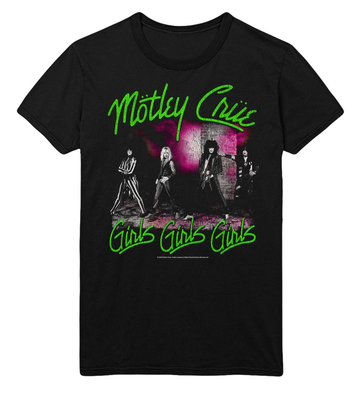 Stakes Motley Crue Green Girls Jumbo Print T-Shirt T-Shirt Black New XXXXL
