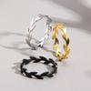 Simple Personality Stainless Steel Willow Branches Leaves Garlands Rings for Men Women Daily Wear Plant Flowers Finger Jewelry