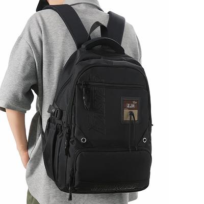 School Bag Men's New Korean Ins Trendy Cool Letter Printed Backpack Casual Simple and Lightweight Large-capacity Backpack Batch