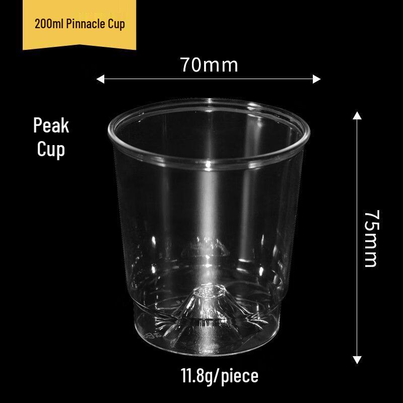 ZISIZ Peak Series 200ml Disposable Plastic Cups (2-Pack)