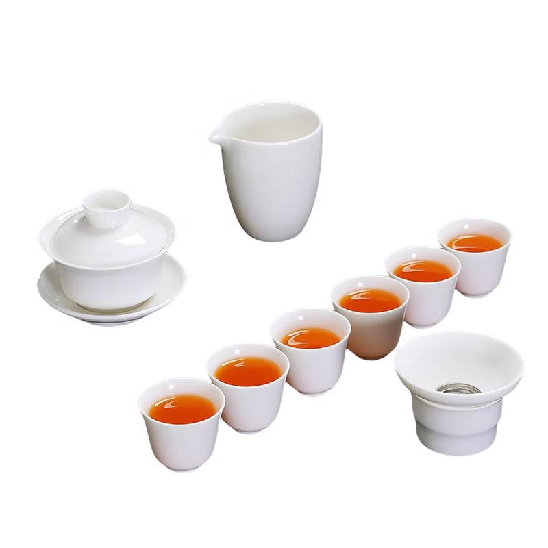 Dehua Mutton-fat Jade Kung Fu Tea Set