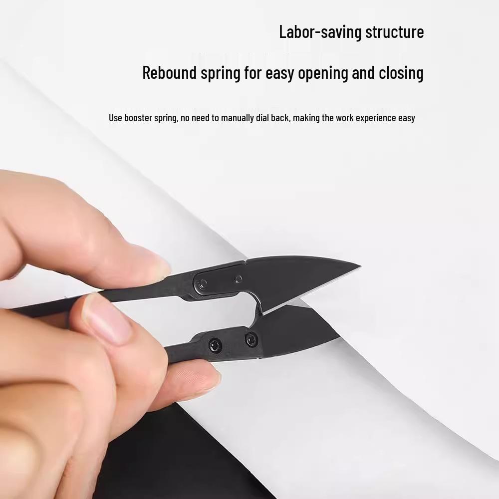 U-Shaped Spring Scissors: Small Sewing, Yarn, Paper, Cross Stitch, Cloth & Fishing Line Cutter