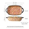 Embossed Handle Ceramic Baking Dish