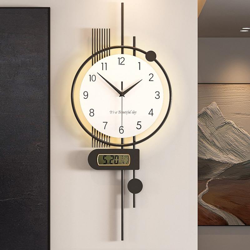 Luminous Wall Clock Modern Wall Watch Minimalist Silent Elegant Decorative Interior Clocks Luxury Aesthetic Living Room Watches