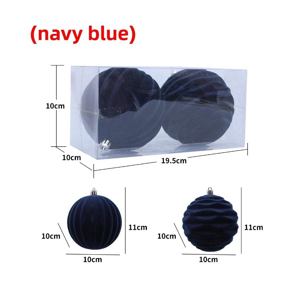 10cm Christmas Ball Pendant Flocked Xmas Tree Ornament New Xmas Tree Charm  Christmas