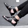 Fashion Trendy Breathable  Men's Sandals Classic Black Versatile British Style Outdoor Party Leisure Activity Men's Walking Shoes 38-44