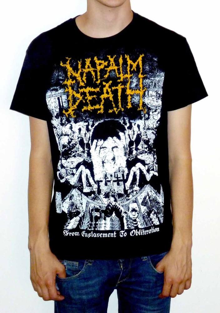 Napalm Death From Enslavement To Obliteration Vintage Print T-shirt XL