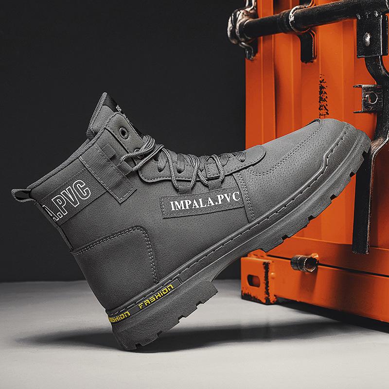 Labor insurance shoes men's 2025 new waterproof and non-slip work tooling men's shoes summer sports high-top Martin boots men's