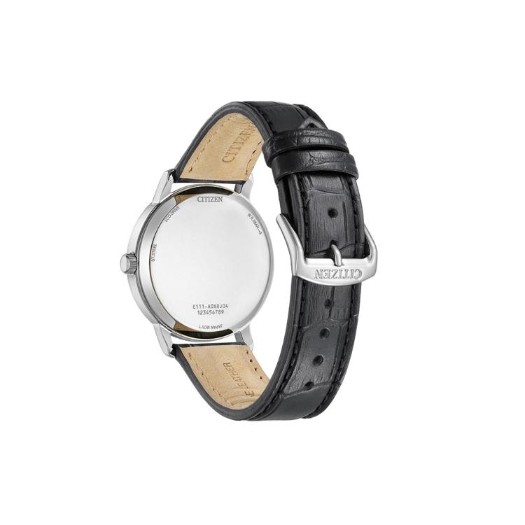Citizen Eco Drive Light Powered Quartz Movement Cow Leather Strap Watch Unisex White Dial BM7461-18A