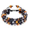 JYL Bracelet Unisex Triple Braided  Beaded Guards Against Negativity & Invites Fortune