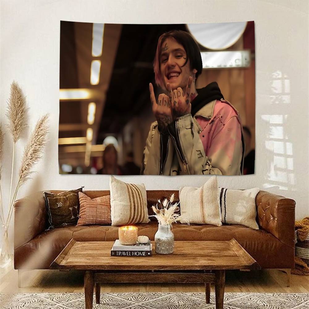 Hip Hop Rapper LLil PPeep Wandteppich Hippie Wandbehang Böhmische Wandteppiche Mandala Wandbehang Tücher