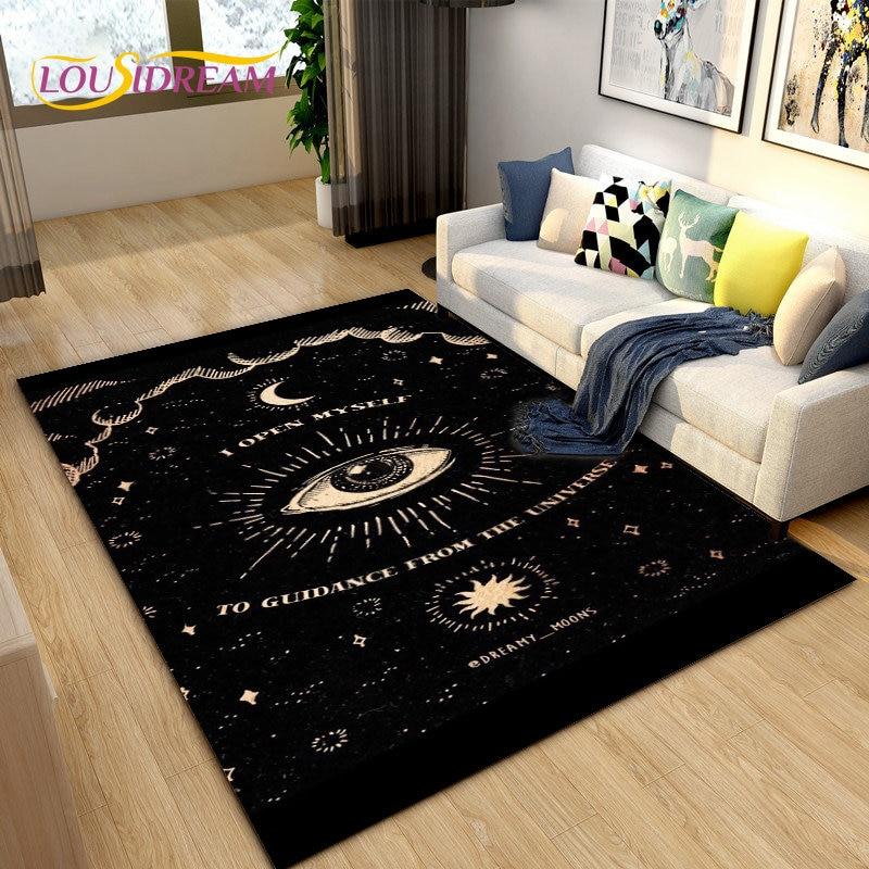 Teppich mit Baum des Lebens, böser Blick, Hamsa-Palme, Mandala-Teppich, Teppich für Wohnzimmer-Dekoration, Kinder spielen, Krabbeln, rutschfeste Bodenmatte