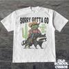 Retro 90s-style Denim Frog Riding Bear Shirt, Western-style T-shirt, Animal Tee