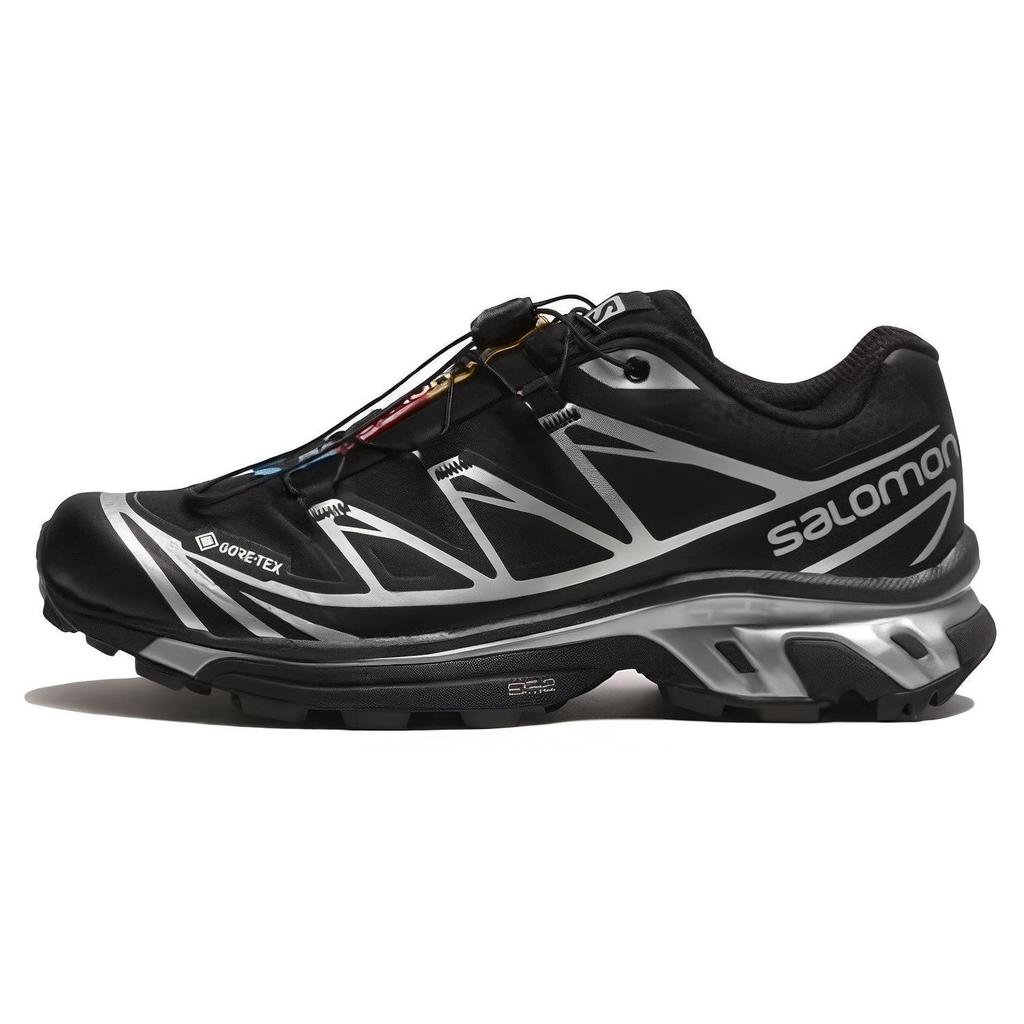 SALOMON XT-6 GORE-TEX Black Silver Unisex Sneakers Footwear-Silver L47450600