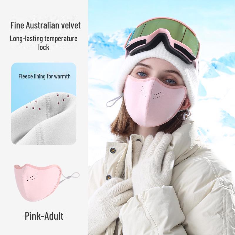 Winter Windproof Eye Protection Mask for Women - Australian Velvet Warm, Double-Sided, Ideal for Outdoor Cycling [Free Shipping for One Piece]