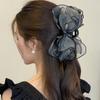 Elegant Bow Hair Claw For Women Girls Fashion Sweet Mesh Hair Clip Versatile Large Shark Clip Temperament Hair Accessories Gifts