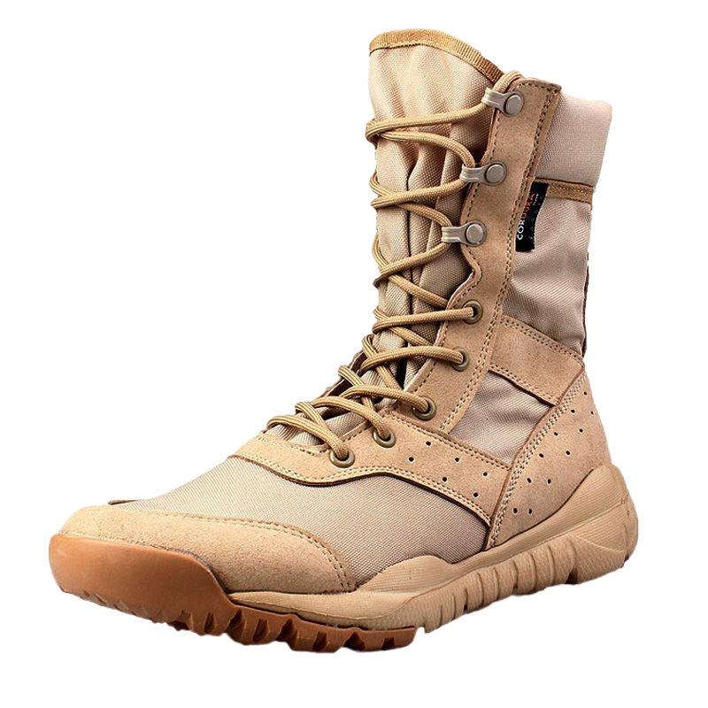 2026 Mens High Top Outdoor Climbing Mountaineering Shoes Breathable Desert Hiking Boots Lightweight Boots Mesh Army Shoes 35-48