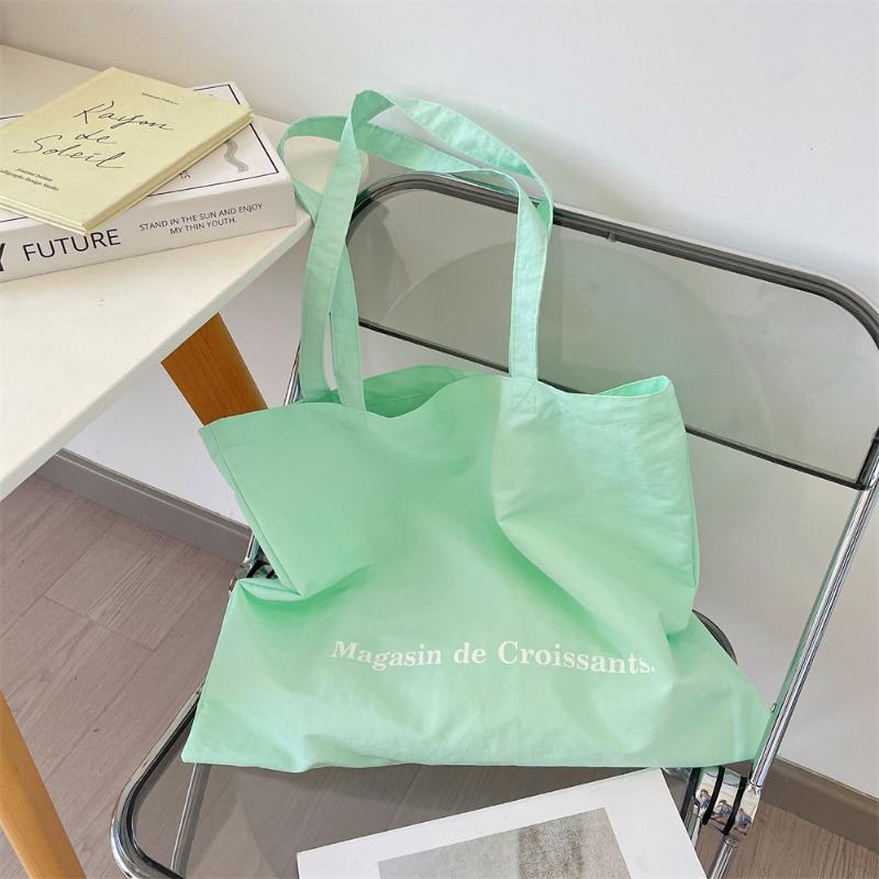 1 Large-capacity Canvas Tote Bag Women's Bag Student Class Shoulder Bag Printed Cloth Bag Simple Schoolbag