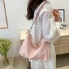 2024 Trendy Korean Style Large Capacity Solid Color Women's Shoulder Tote Handbag