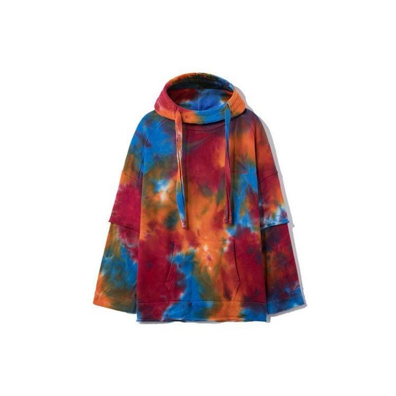 Li Ning CF Wu Xing Series Tie-Dye Loose Pullover Hoodie Unisex Hoodies Multicolor AWDRD80-1