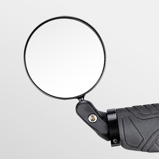 1 Pair Bicycle Handlebar Mount Rearview Mirror 360-Degree Rotation Universal Road Mountain Bike Grip Handle End Mirror Bike Accessories