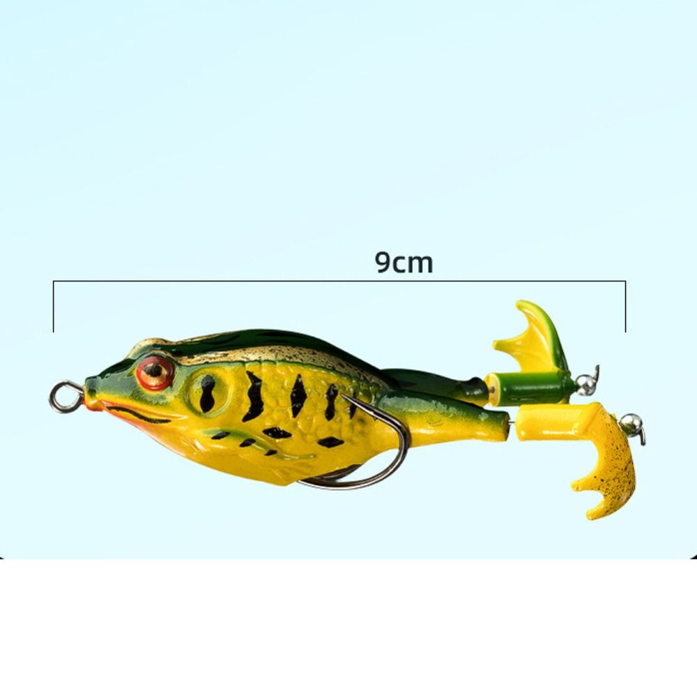 Soft Treble Hook Soft Fishing Lures Spinner Sinking Artificial Bass Bait Rubber Frog Lure  Fishing