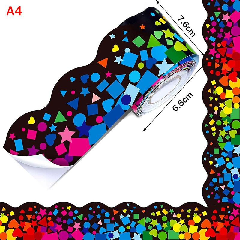 32 Colors 18M Self Adhesive Border Classroom Decors Border Trim Sticker Colorful Dot Trim Border Bulletin Board Border Trim