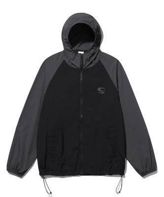 Urbanstoff Division Kapuzen-Windjacke (Schwarz)