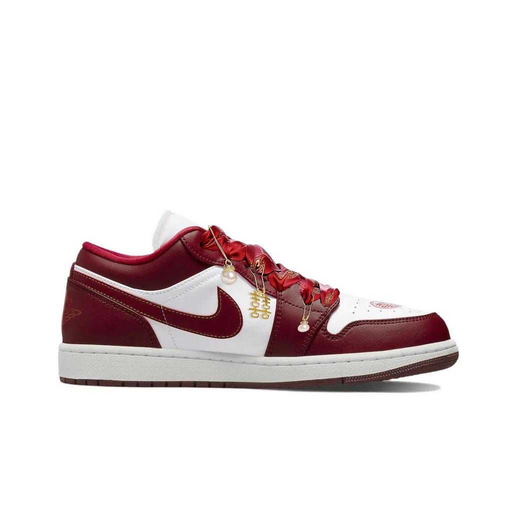 Jordan Air Jordan 1 Heaven's Perfect Match Low Top Vintage Basketball Shoes Unisex Burgundy IR7600-211(Team1841-SBOX)