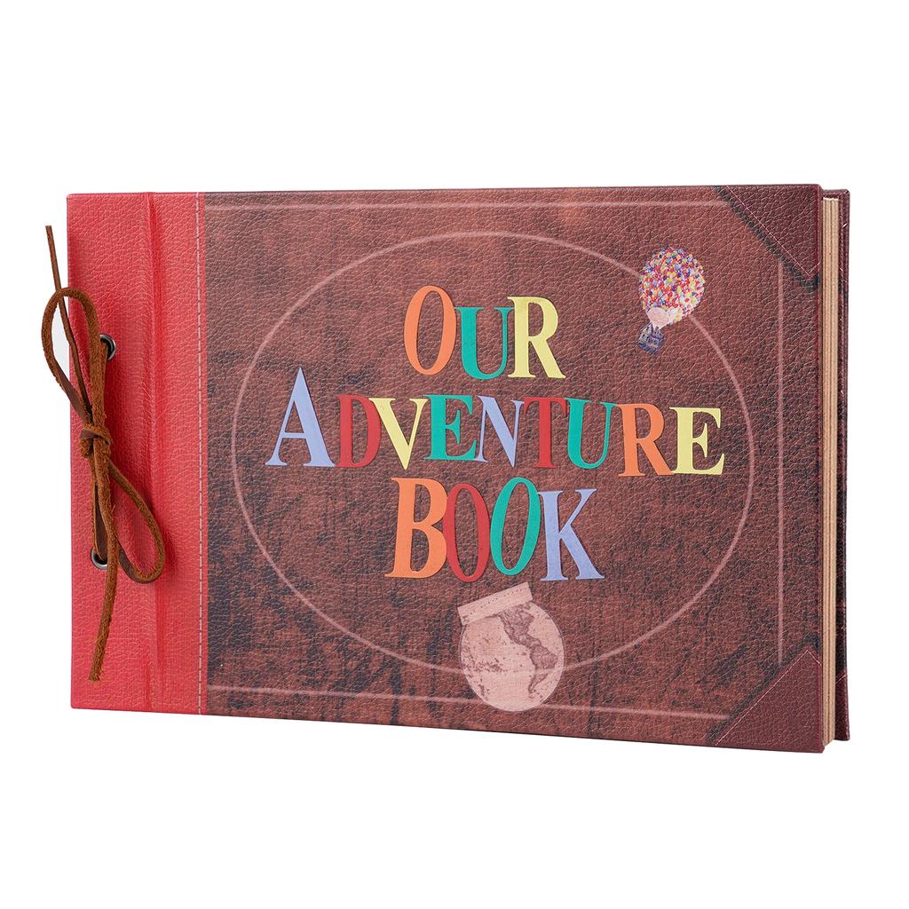 40 Seiten Unser Abenteuerbuch DIY Handgemachtes Fotoalbum Scrapbook Retro Kraft Album Jubiläum Hochzeit Gast Erinnerungsbuch Geschenk Deko