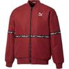 Puffer Jackets Men's Red Stand Collar Moderate Baseball Puffer Jacket 578980-18