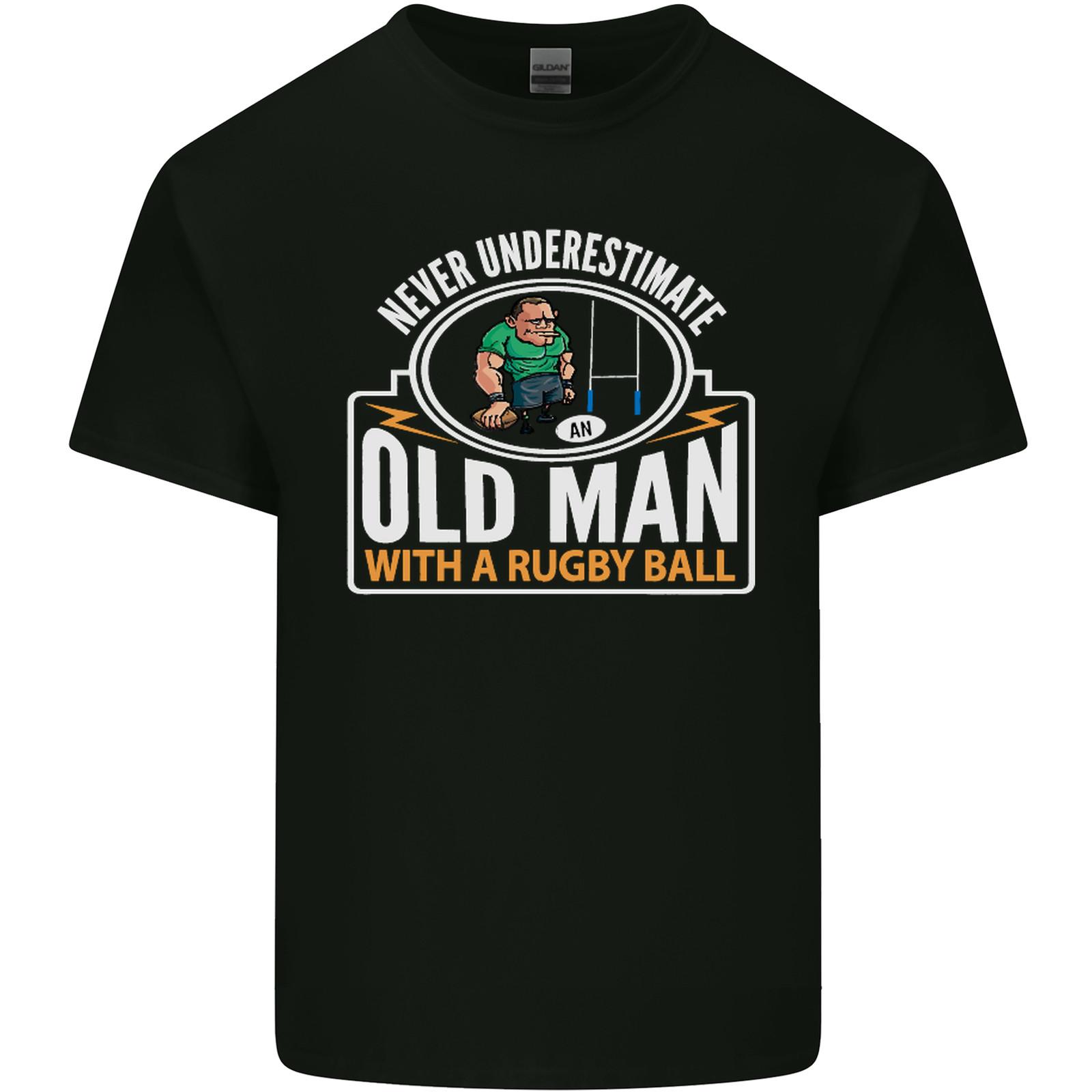 

26 An Old Man With a Rugby Ball Player Funny Mens Light Cotton T-Shirt Unisex T-Shirt XL