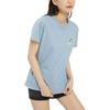 Vans Breathable Sports Casual American Vintage Short Sleeve T-Shirt Women Tops Blue VN0A7YH6BD2