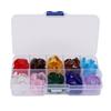 100 PCS 14mm Two Holes Crystal Octagonal Beads 10 Colors Double Cut Faceted Octagonal Glass Beads for DIY Arts Crafts