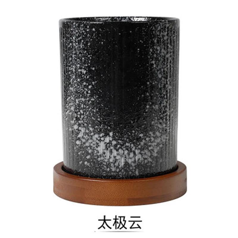 Drain Chopstick Holder Ceramic Household Kitchen Multifunctional Storage Tank Chopsticks Spoon Knife and Fork Storage Bucket