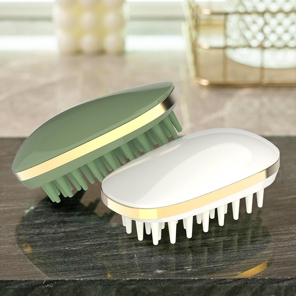 Household Hair Scalp Comb Portable Wet and Dry Brush Head , Green