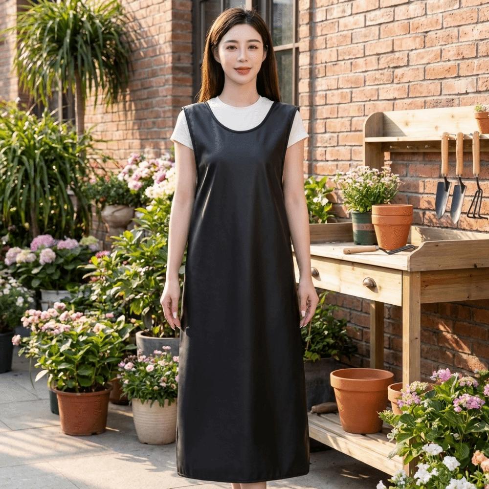 Waterproof Kitchen Cooking Apron Oil-proof Women's Pinafore Water-Resistant Work Apron Adult