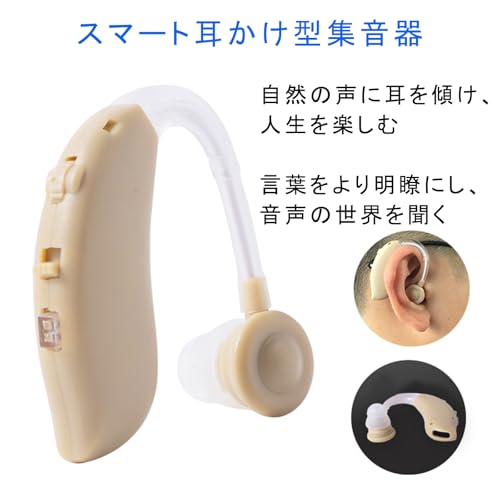 Vimaydo Hearing Amplifier for Seniors, Binaural Hearing Amplifier, USB Rechargeable, Ear-Hook Type, 3 Modes, Compact, Lightweight, Easy Operation, Per